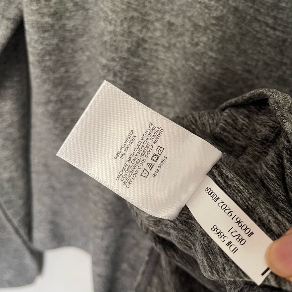NWT Express Women’s Body Contour Cozy Mock Neck Cutout Bodysuit Grey Long Slv XL - Picture 8 of 9